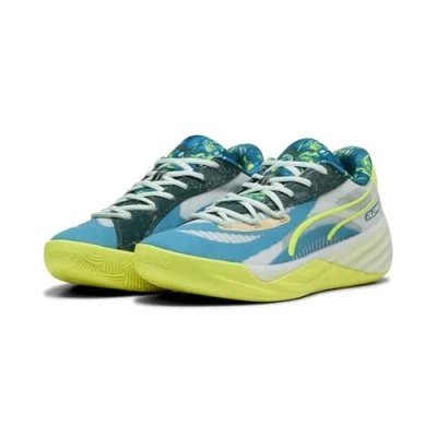 Afbeelding van Puma ALL PRO Nitro Dreamz Unisex Basketbalschoenen, Maat: 49.5, Tropical blue/peaceful blue Textiel/ synthetisch
