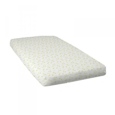 Image de Drap housse imprimé noeuds vert 70 x 140 cm babycalin