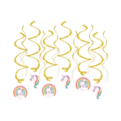 Afbeelding van Unicorn Party Swirls 70cm 12 stuks