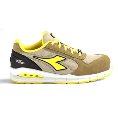 Afbeelding van Utility Diadora Run NET Airbox Low S1P SRC werkschoenen voor dames en heren, C8705 Mondrock grijs bruin