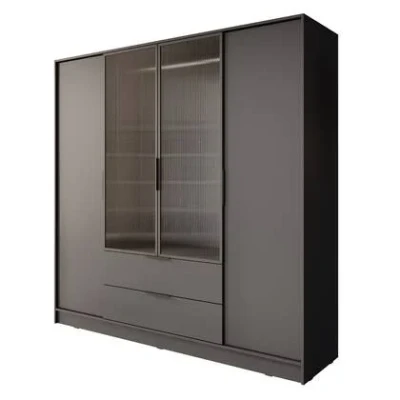 Afbeelding van Meubella Kledingkast Knox Grijs 206 cm