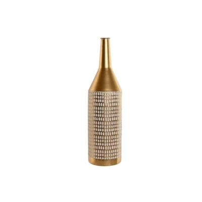 Afbeelding van Vaas Home ESPRIT Wit Gouden Metaal Modern 14,5 x 55,5 cm