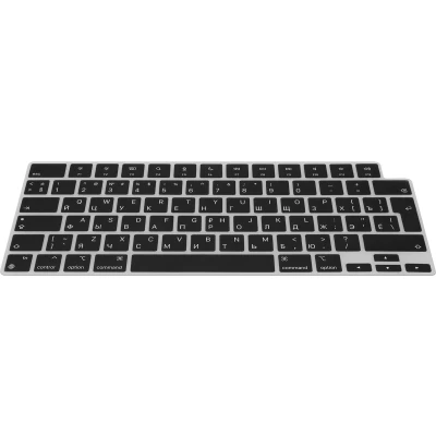 Afbeelding van kwmobile siliconen toetsenbordbeschermer QWERTY (Russisch) geschikt voor Apple MacBook Pro 14&quot; (2023) M2 A2779 / M3 A2918 A2992 Keyboard cover in zwart
