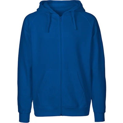 Afbeelding van Fairtrade Men&#039;s Zip Hoodie met capuchon Royal S
