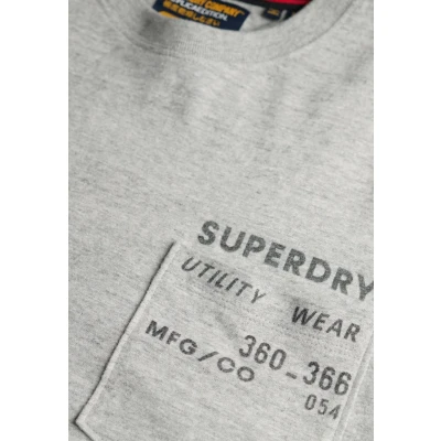 Afbeelding van Superdry Utility Tshirt print, Heren, Maat: Medium, Athletic grey marl