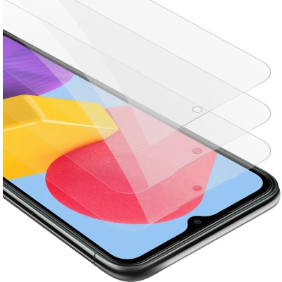 Afbeelding van Cadorabo 3x Screenprotector geschikt voor Samsung Galaxy M13 4G Beschermende Pantser Film in KRISTALHELDER Getemperd (Tempered) Display beschermend glas 9H hardheid met 3D Touch