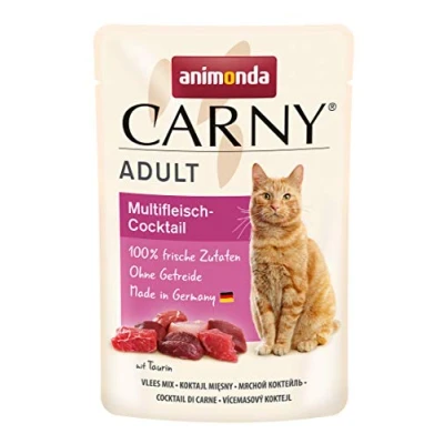 Afbeelding van 12x85g Maaltijdzakjes Multivlees cocktail Animonda Carny Kattenvoer