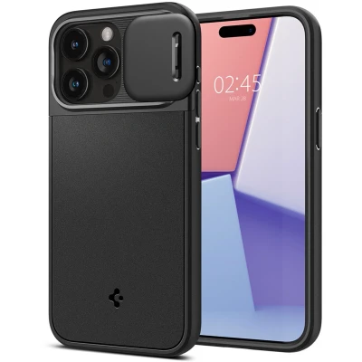 Afbeelding van Spigen Optik Armor Magfit Case hoesje voor iPhone 15 Pro Max zwart