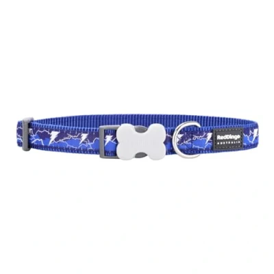 Afbeelding van Hondenhalsband Red Dingo STYLE LIGHTNING Marineblauw 31 47 cm