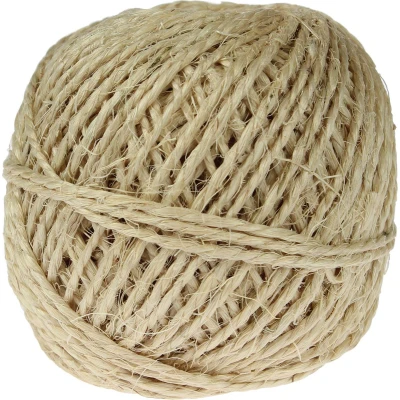 Afbeelding van sisalkoord touw uit 2 draden, bol van 200 g, +/ 50 m