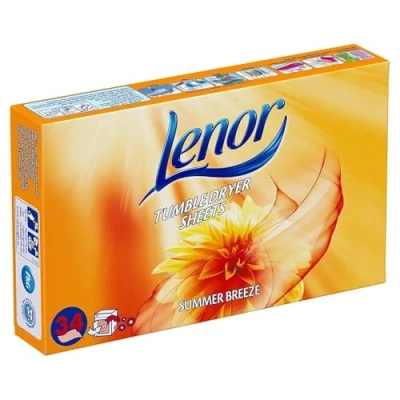 Afbeelding van Lenor Droogtrommeldoekjes Zomerbries Summer Breeze 34 stuks
