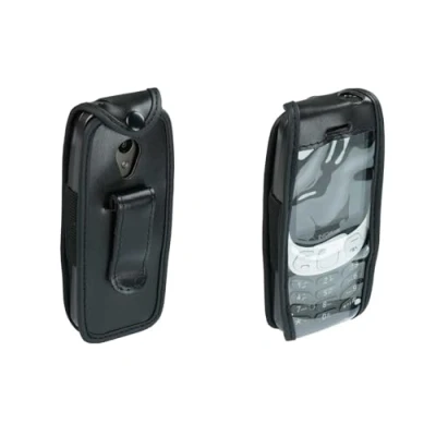Afbeelding van caseroxx Leren hoes met riemclip compatibel Nokia 3210 (2024) van echt leer, clutch en kijkvenster in zwart