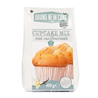 Afbeelding van BrandNewCake Cupcake mix Vanille 400g. Glutenvrij