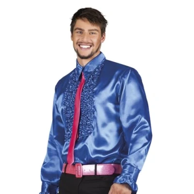 Afbeelding van Boland Party shirt koningsblauw (L) Volwassenen Danser/danseres 80&#039;s &amp; 90&#039;s Disco