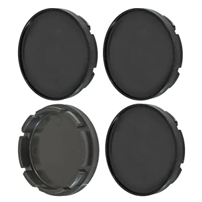 Afbeelding van Set van 4 wieldoppen 55 mm zonder afdekking, mm, zwart