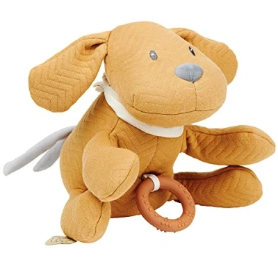 Afbeelding van Nattou Hond Charlie Muziek Knuffel Karamel 30 cm