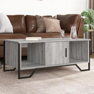Image de vidaXL Table basse sonoma gris 100x51x40 cm bois d&#039;ingénierie848492