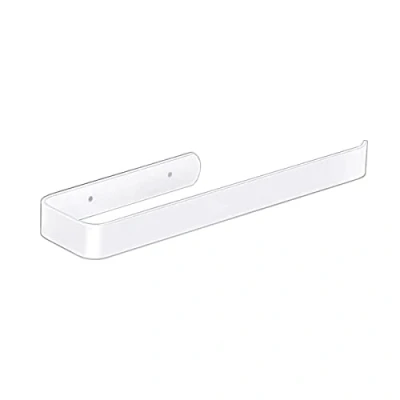 Afbeelding van Handdoekhouder, handdoekhouder voor badkamer, theedoekhouder zonder boren, zelfklevende wandhanddoekhouder badkamer of keuken, aluminium (wit)