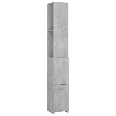 Afbeelding van vidaXL Badkast betongrijs 25x26,5x170 cm bewerkt hout