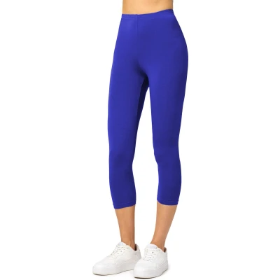 Afbeelding van Merry Style MS MS10 144 LE Dames Capri Leggings Sport Vrijetijdsbroek 3/4 Lengte Viscose Sporbroek Yogabroek Kobalt M