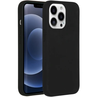 Afbeelding van Accezz Hoesje Geschikt voor iPhone 13 Pro Siliconen Liquid Silicone Backcover MagSafe zwart