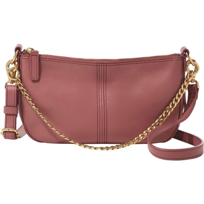 Afbeelding van Fossil Mooie damestas, eco/polyurethaan bruin kruis trim 27,9 cm L x 7,6 B 20,3 H ZB7716200, Roze