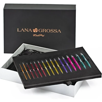 Afbeelding van Rondbreinaalden set Lana Grossa Rainbow