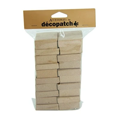 Afbeelding van Décopatch EV010O 10 dozen van bruin papier maché, 5 x 3,5 cm, vierkante