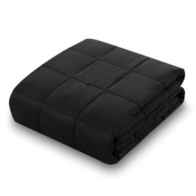 Afbeelding van Vonia Verzwaringsdeken 7 kg Verzwaarde Deken Weighted Blanket 150 x 200 cm Zwart