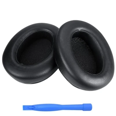 Afbeelding van Vervangende Oorkussens voor Sony WH XB910N Noise Cancelling Hoofdtelefoons van MMOBIEL Memory Foam en Protein PU Koptelefoon Isolation Earpads Zwart