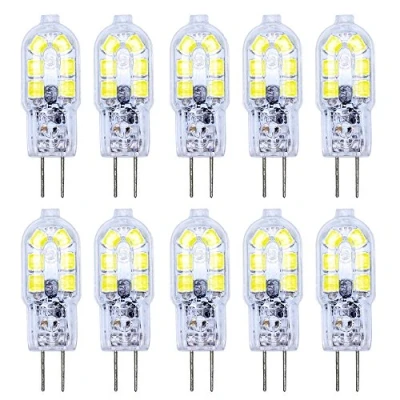 Afbeelding van G4 ledlampen, 2 W, led, 12 SMD, 2835 leds, koudwit, hoge verlichting, 120 lm, verlichting AC/DC12 V, 10 stuks