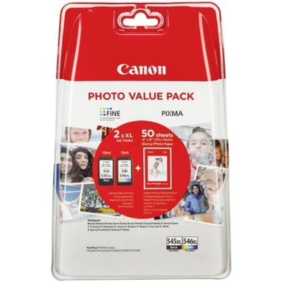 Image de Canon Multipack 8286b010 Pg 545xl / Cl 546 Noir cyan magenta jaune (8286b010)