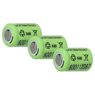 Afbeelding van vhbw 3 x Ni MH batterij 1/3 AAA, ruwe cel, industriële cel 150 mAh (1,2 V) voor gebruik in modelbouwbatterijen enz.