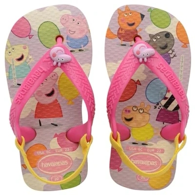 Afbeelding van Havaianas JongensMeisjes Slipper met print in de kleur Roze, maat: 21