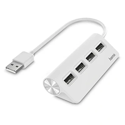 Afbeelding van Hama Usb Hub 4 Poorts 2.0 480 Mbit/S Wit