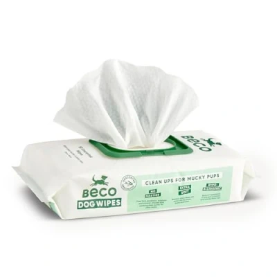 Afbeelding van Beco Bamboo Dog Wipes Vochtige reinigingsdoekjes voor honden Hypoallergeen Reinigt vacht, poten en snoetjes Inhoud 80 stuks