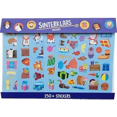 Afbeelding van Sinterklaas Stickers +/ 150 stuks Schoencadeau Sint tip