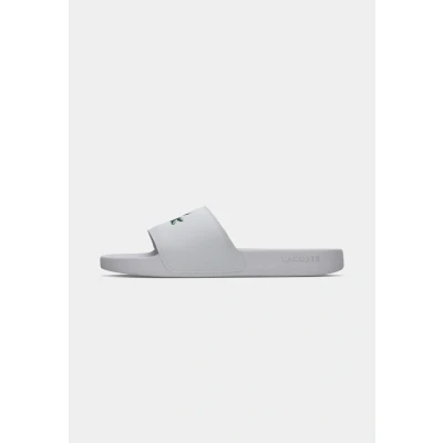 Afbeelding van Lacoste Serve Slide 125 Badslippers, Heren, Maat: 42, White/green Hoogwaardig imitatieleer