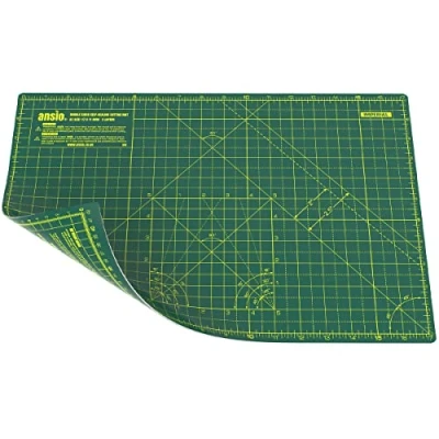 Afbeelding van Snijmat zelfherstellend A3 dubbelzijdige 5 lagen geschikt voor kunst, naaien Imperial/Metric 17 x 11 inch / 42 27 cm (Groen/Groen)