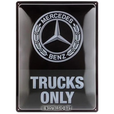 Afbeelding van Metalen Bord 30x40 cm Mercedes Trucks Only