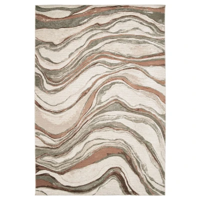 Afbeelding van Vloerkleed Marmer Velura Bosgroen/rood 200x290 Cm