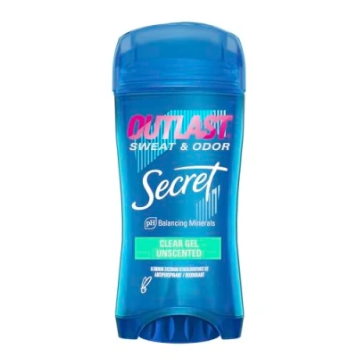 Afbeelding van Secret Outlast 2 x 76 g transparante gel deodorant 48h bescherming gemaakt in de VS