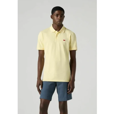Afbeelding van Levi&#039;s Slim Housemark Polo Shirt Men&#039;s S Geel / Double Cream