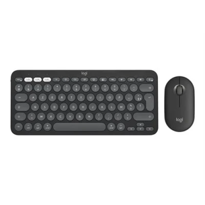 Image de Logitech Pebble 2 Combo for Mac Ensemble clavier et souris sans fil Bluetooth LE QWERTY International US graphite ton sur
