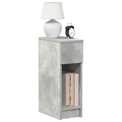 Image de vidaXL Tables de chevet avec tiroir 2 pcs gris béton 20x36x60 cm858702