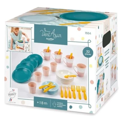 Image de Dînette Ecoiffier Service picnic Vert Azur