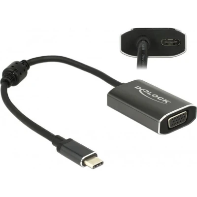 Afbeelding van DeLOCK USB C male &gt; VGA female met PD functie