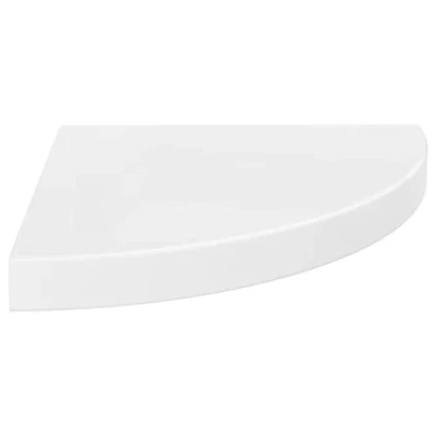 Afbeelding van Hoekschap zwevend 35x35x3,8 cm MDF hoogglans wit