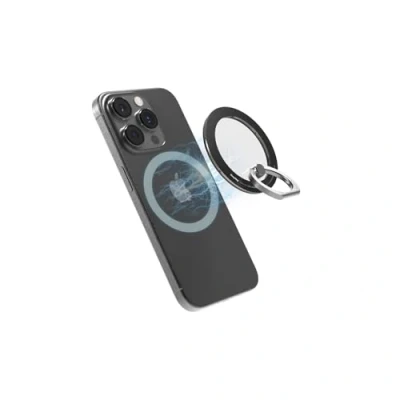Afbeelding van iRing Mag Telefoonring Telefoonhouder magnetisch Ringhouder MagSafe iPhone Smokey zwart