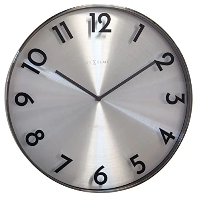 Afbeelding van Nextime Ne 3289Gs Metalen Wandklok 40Cm Stille Klok Metaal &quot;Reflection&quot;